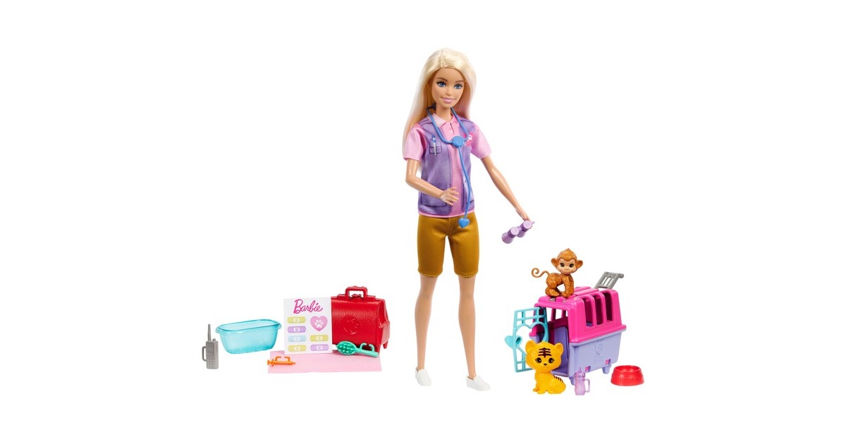 Mattel Barbie Karrieren Animal Rescue & Recover Spielset, Puppe