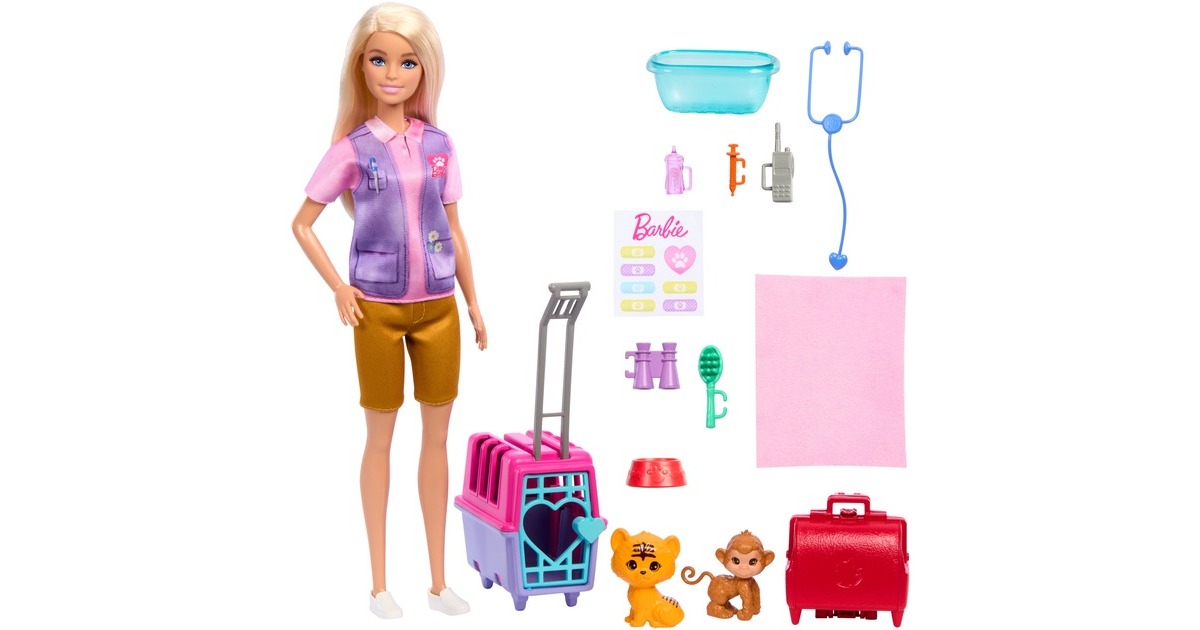 Mattel Barbie Karrieren Animal Rescue & Recover Spielset, Puppe
