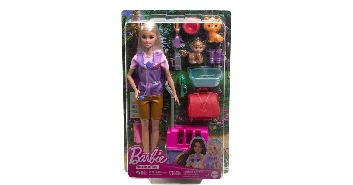 Mattel Barbie Karrieren Animal Rescue & Recover Spielset, Puppe