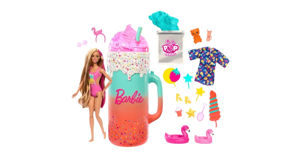 Mattel Barbie Pop! Reveal Fruit Series Geschenkset - Tropical Smoothie, Puppe