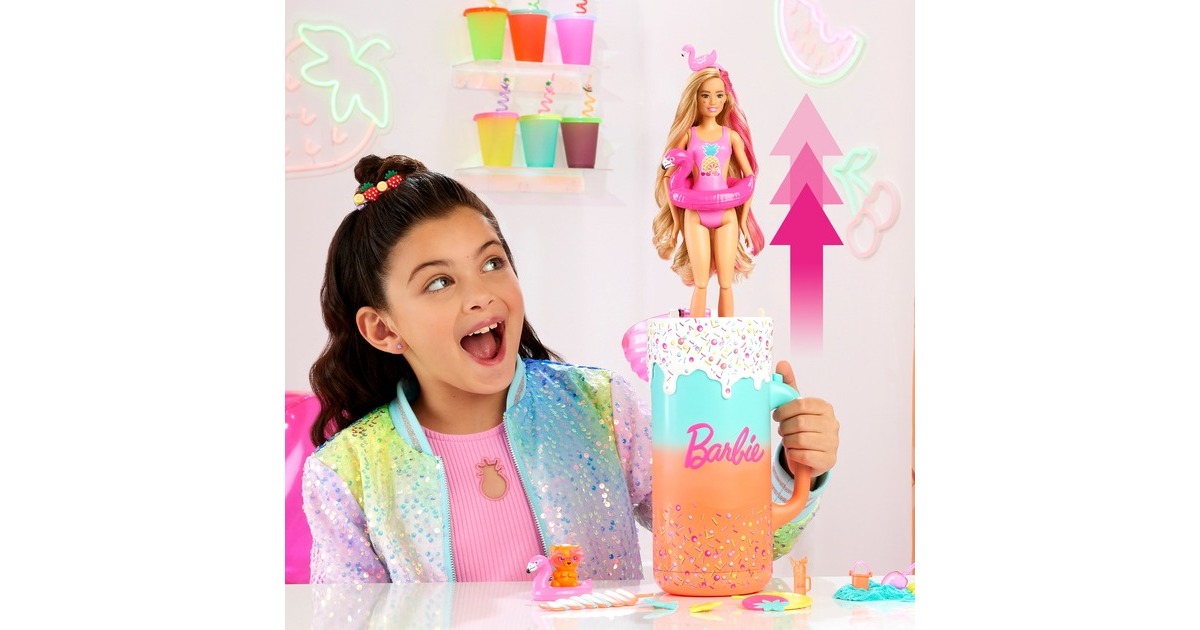 Mattel Barbie Pop! Reveal Fruit Series Geschenkset - Tropical Smoothie, Puppe