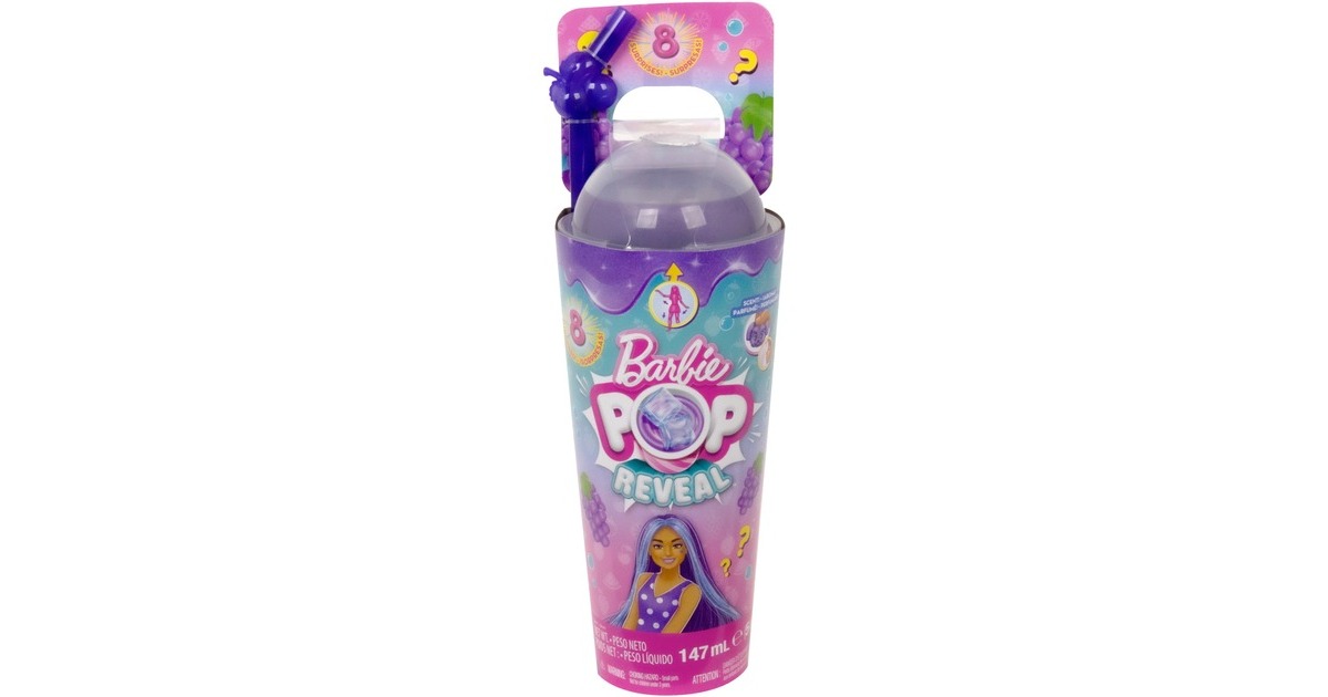 Mattel Barbie Pop! Reveal Juicy Fruits - Traubensaft, Puppe