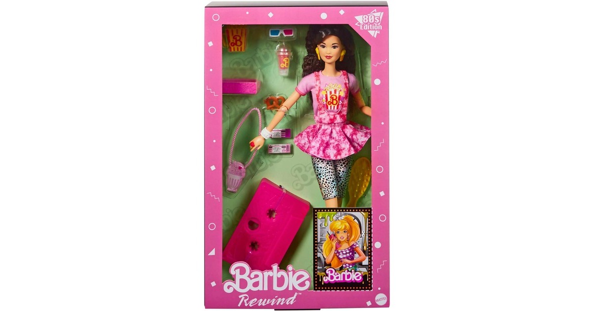 Mattel Barbie Rewind 80er Retro-Serie - Filmabend-Puppe