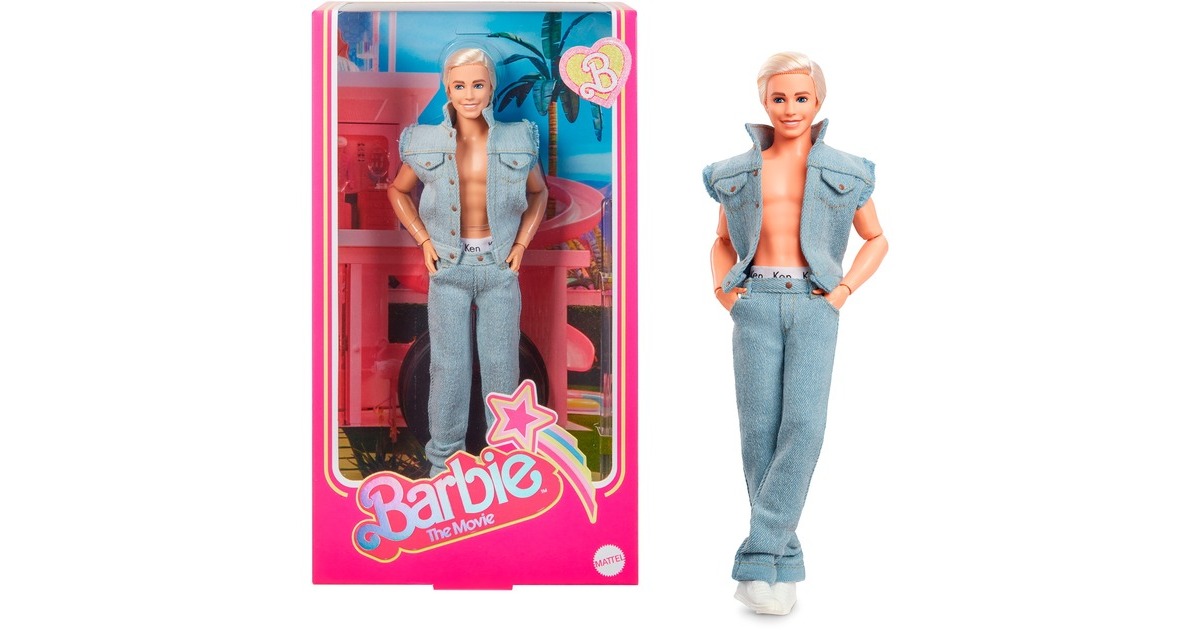Mattel Barbie Signature The Movie - Ken Puppe zum Film im Jeansoutfit und Original Ken Unterwäsche, Spielfigur Mattel Barbie Signature The Movie - Ken Puppe zum Film im Jeansoutfit und Original Ken Unterwäsche, Spielfigur