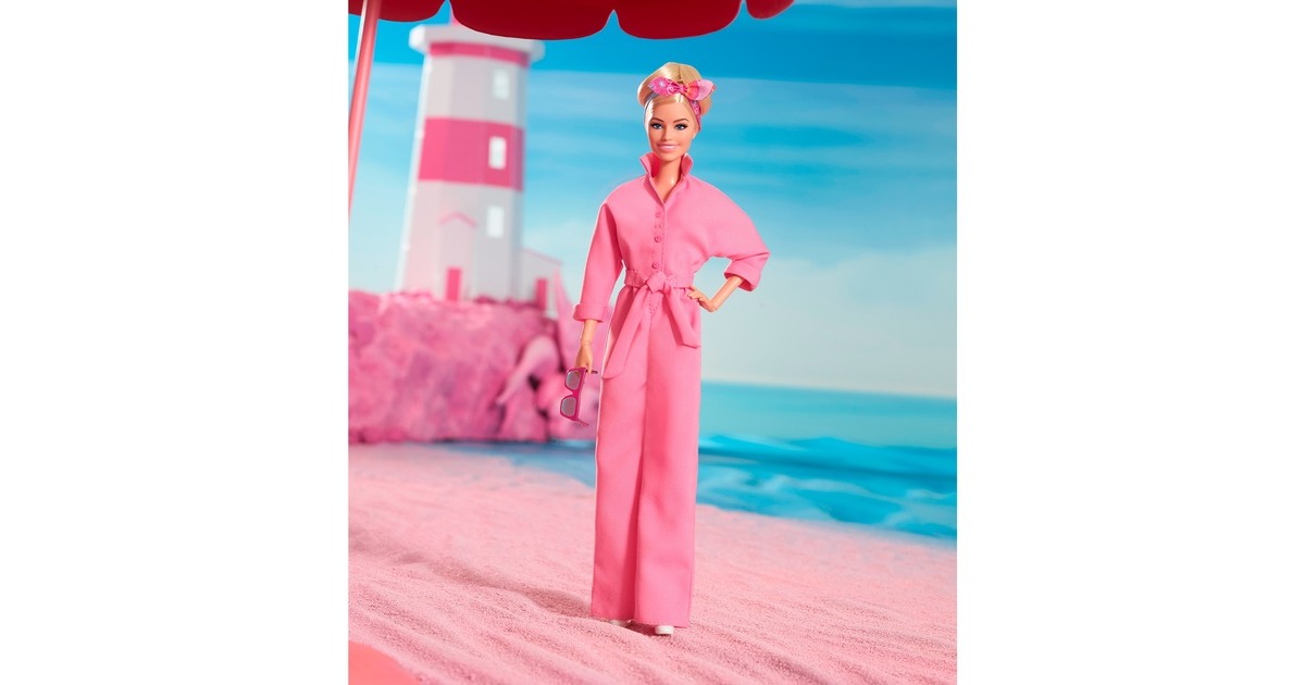 Mattel Barbie The Movie - Margot Robbie als Barbie: Puppe im rosa Jumpsuit