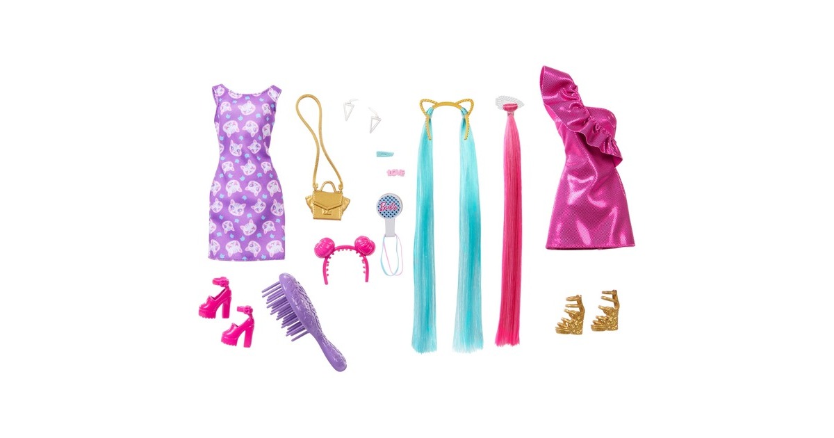 Mattel Barbie Totally Hair Puppe mit Katzenoutfit
