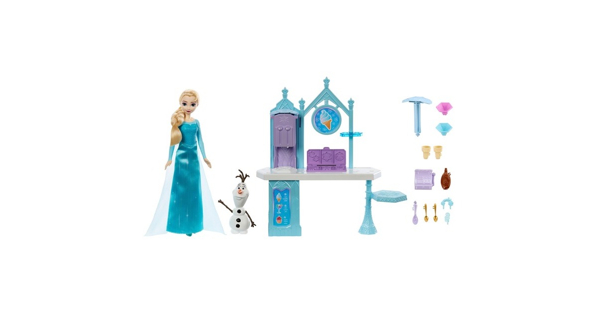 Mattel Disney Die Eiskönigin Elsas und Olafs Eiscreme-Stand, Kulisse