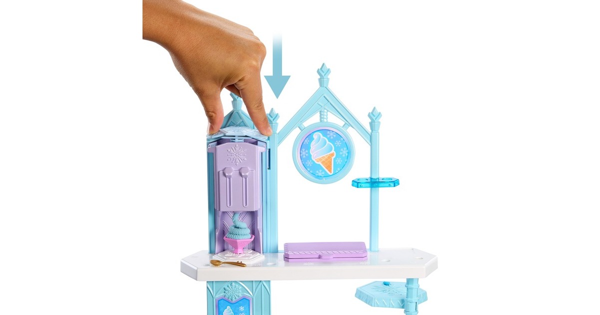 Mattel Disney Die Eiskönigin Elsas und Olafs Eiscreme-Stand, Kulisse