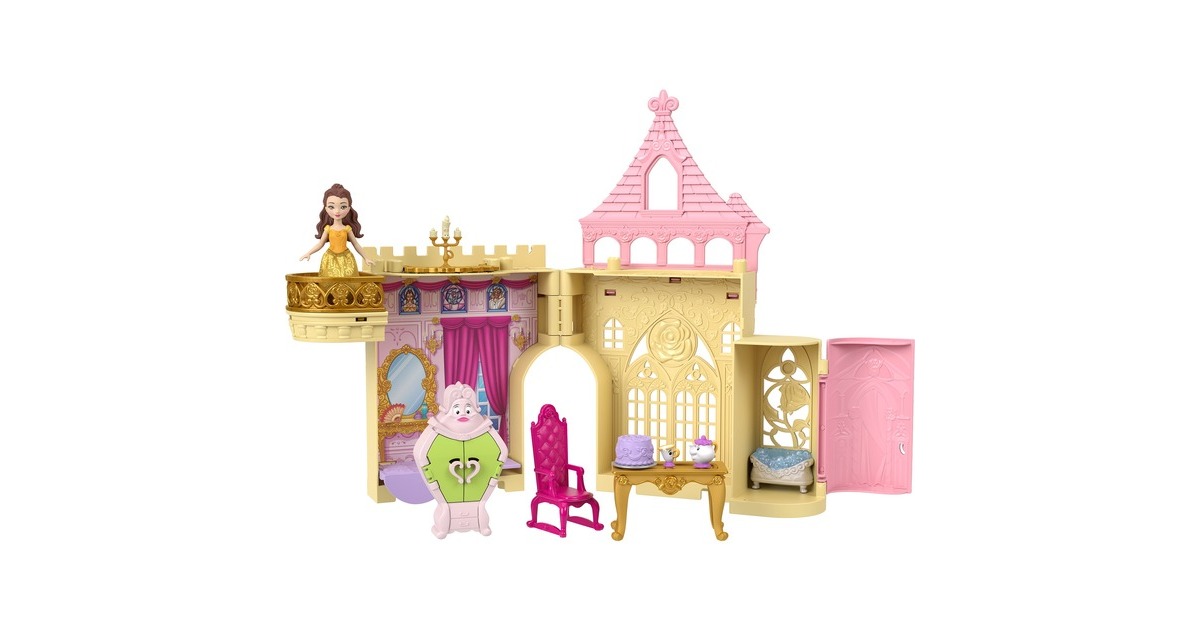 Mattel Disney Prinzessin Belle´s Magical Surprise Castle Playset, Spielgebäude