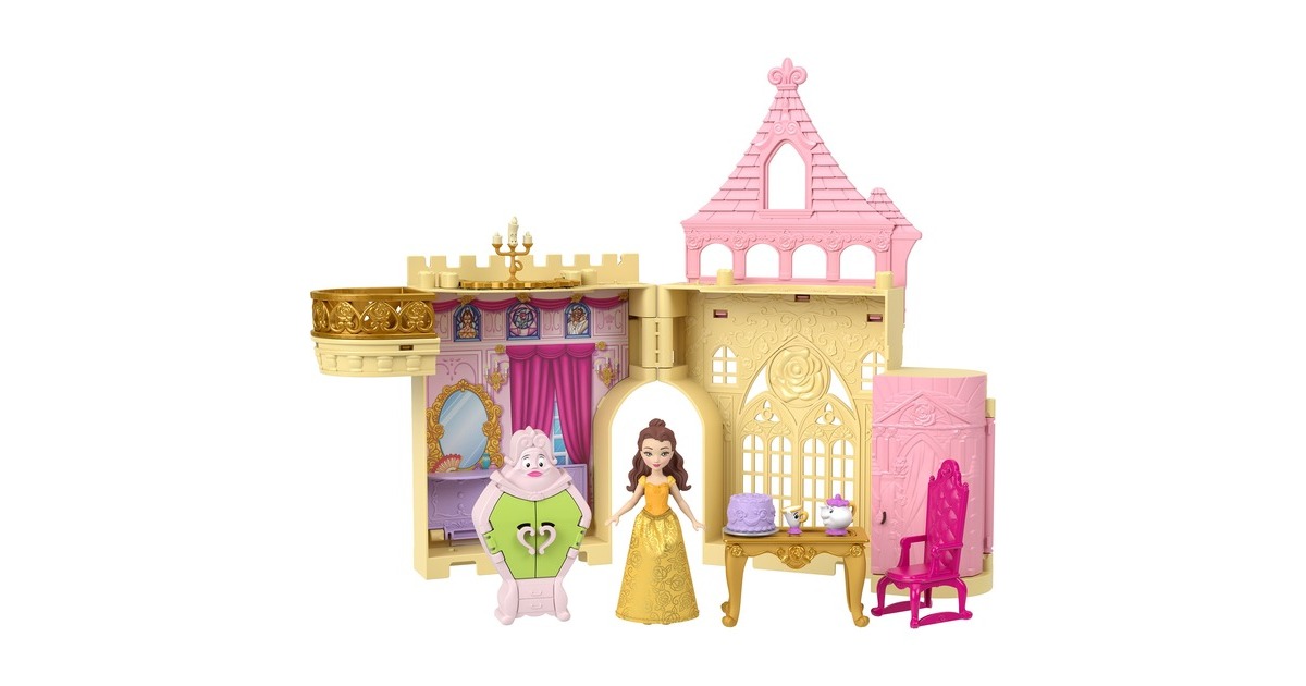 Mattel Disney Prinzessin Belle´s Magical Surprise Castle Playset, Spielgebäude