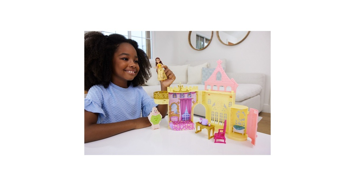 Mattel Disney Prinzessin Belle´s Magical Surprise Castle Playset, Spielgebäude