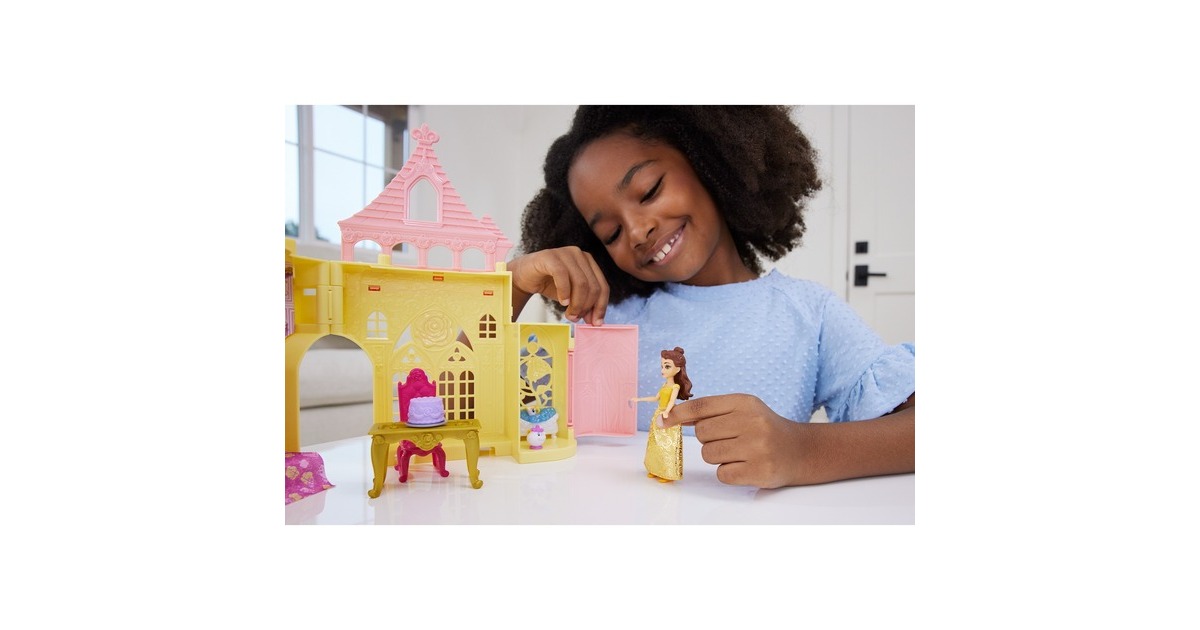 Mattel Disney Prinzessin Belle´s Magical Surprise Castle Playset, Spielgebäude
