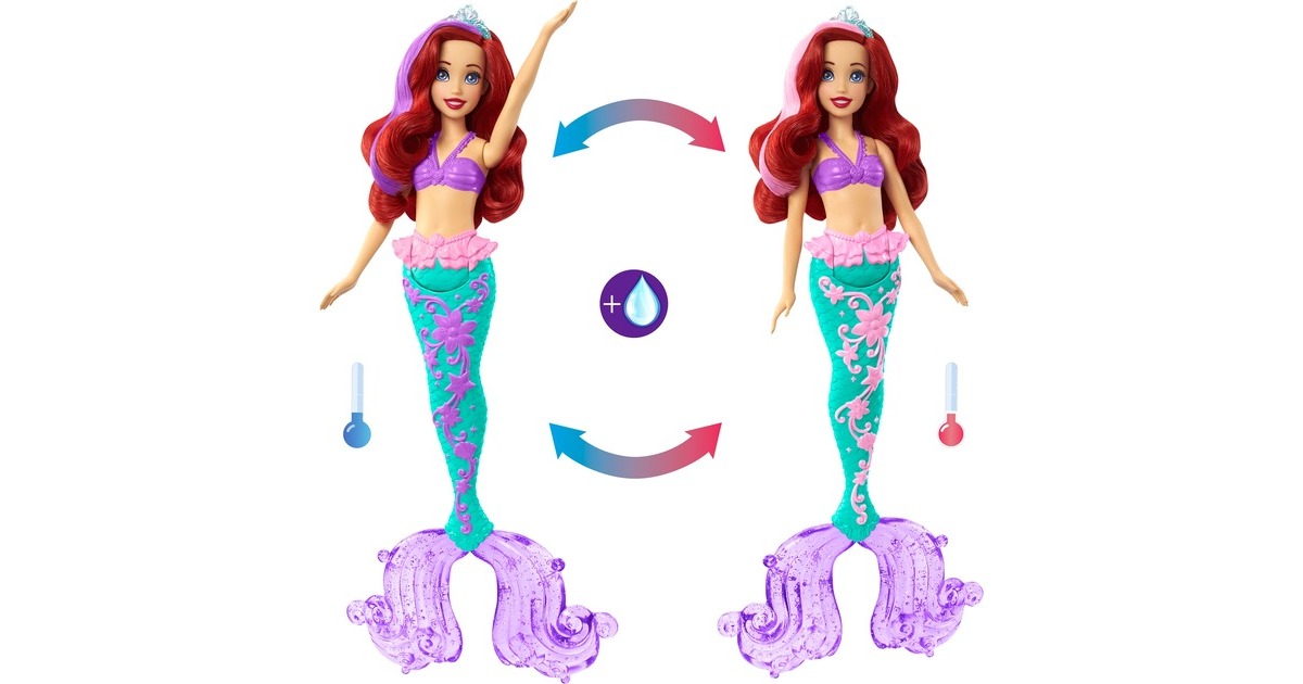 Mattel Disney Prinzessin Hair Feature - Ariel, Spielfigur