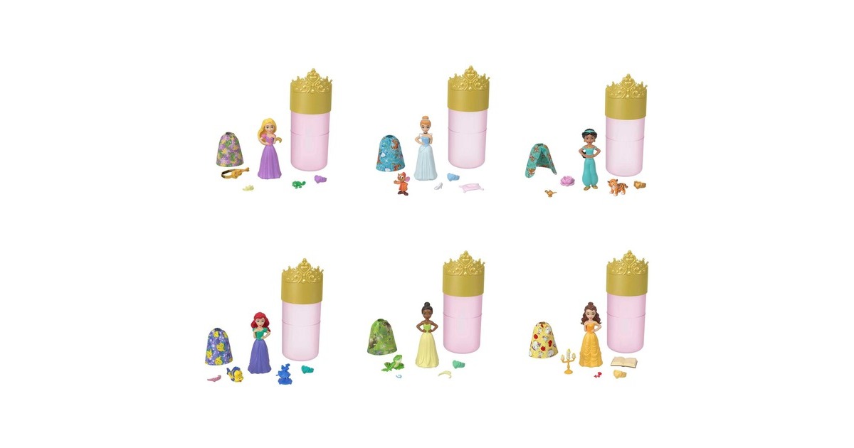 Mattel Disney Prinzessin Small Dolls Royal Color Reveal Sortiment Welle 1, Spielfigur(sortierter Artikel)