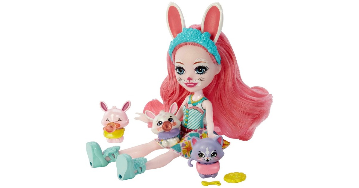 Mattel Enchantimals Baby Bestie Bree Bunny & Twist Bunny, Puppe