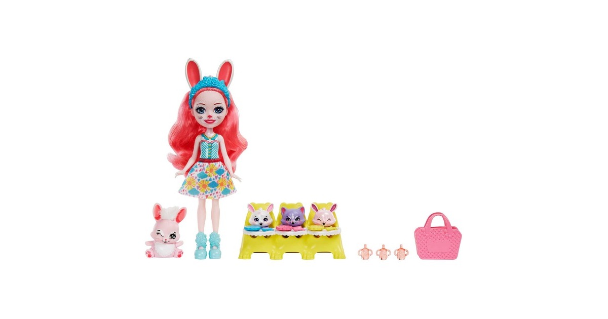 Mattel Enchantimals Baby Bestie Bree Bunny & Twist Bunny, Puppe