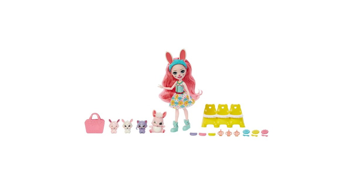 Mattel Enchantimals Baby Bestie Bree Bunny & Twist Bunny, Puppe
