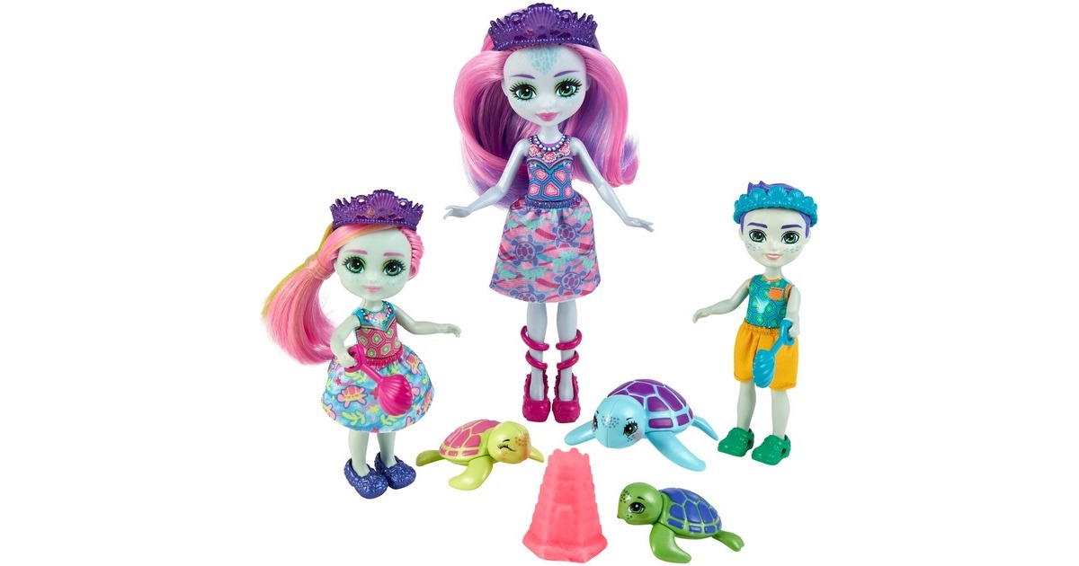 Mattel Enchantimals New Family Turtle Pack, Puppe