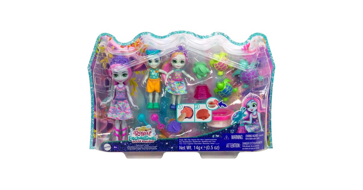 Mattel Enchantimals New Family Turtle Pack, Puppe