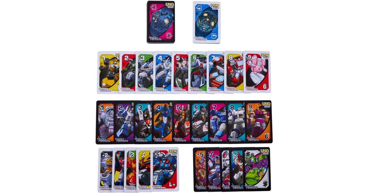 Mattel Games UNO Flip! Transformers, Kartenspiel
