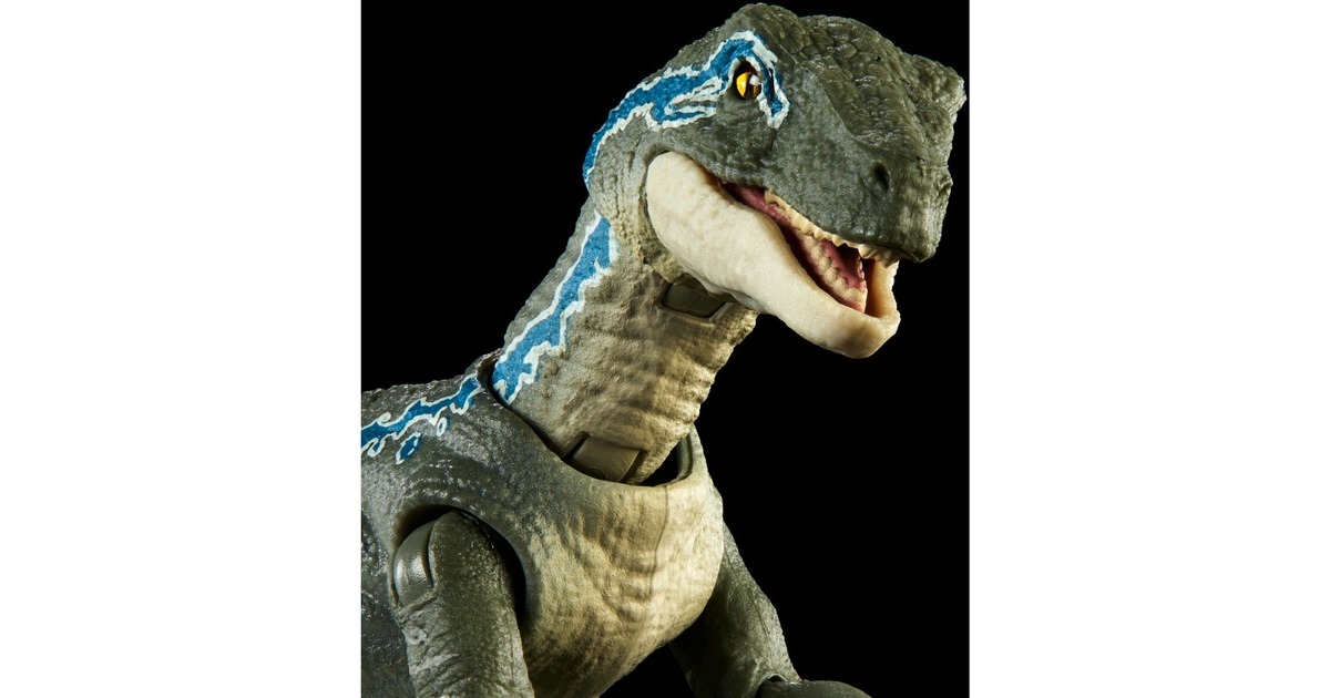 Mattel Jurassic World Hammond Collection - Velociraptor Blue, Spielfigur