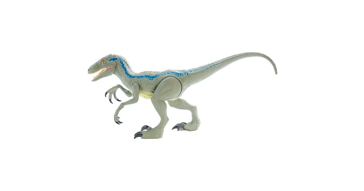 Mattel Jurassic World Riesendino Velociraptor Blue, Spielfigur
