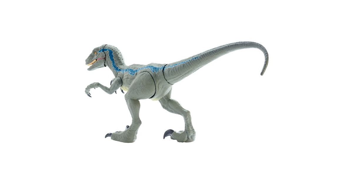 Mattel Jurassic World Riesendino Velociraptor Blue, Spielfigur
