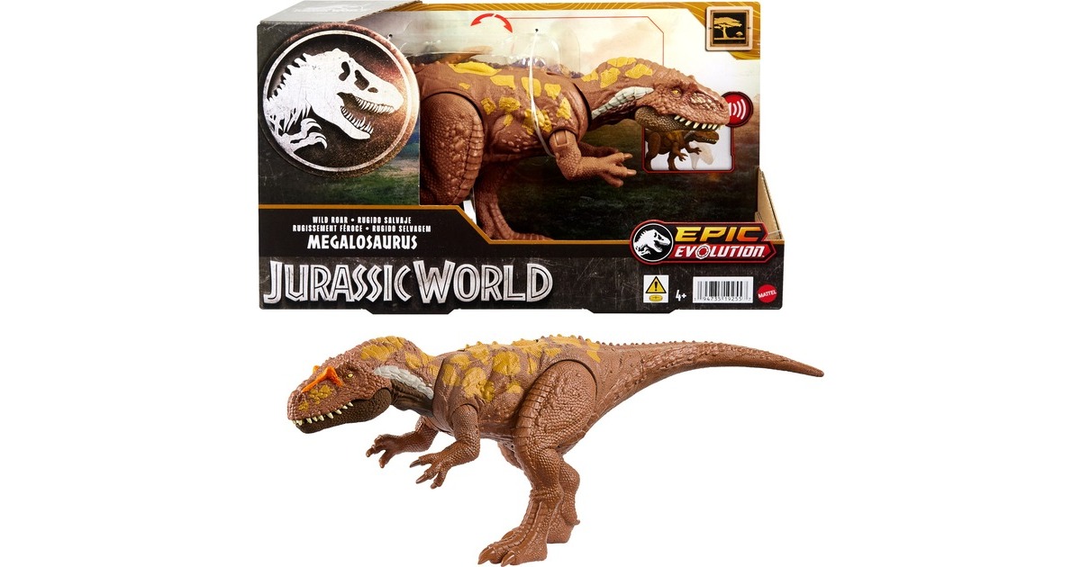 Mattel Jurassic World Wild Roar Megalosaurus, Spielfigur
