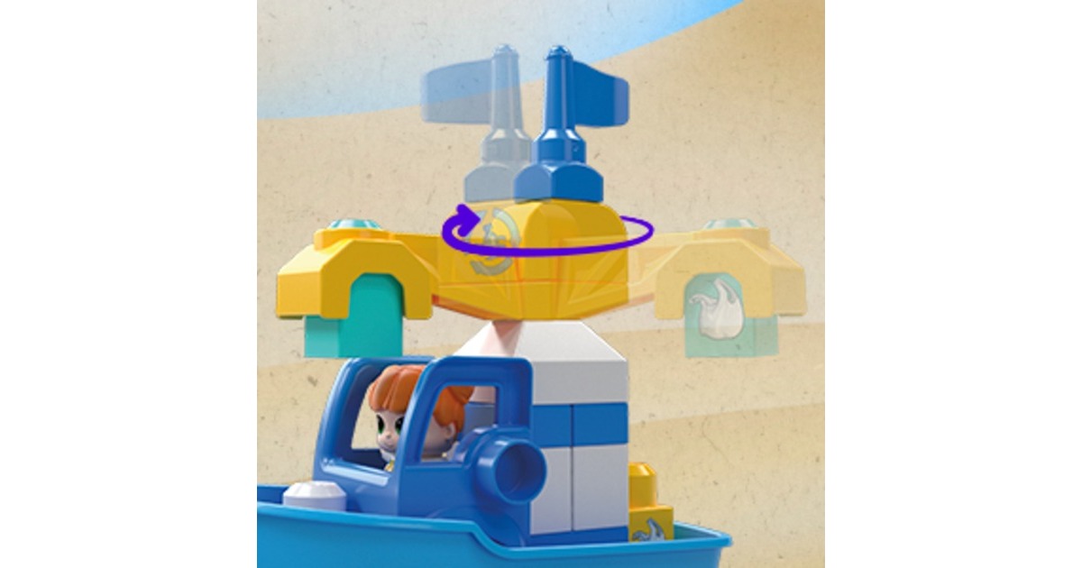 Mattel MEGA BLOKS Green Town Ozean-Reinigungsteam, Konstruktionsspielzeug