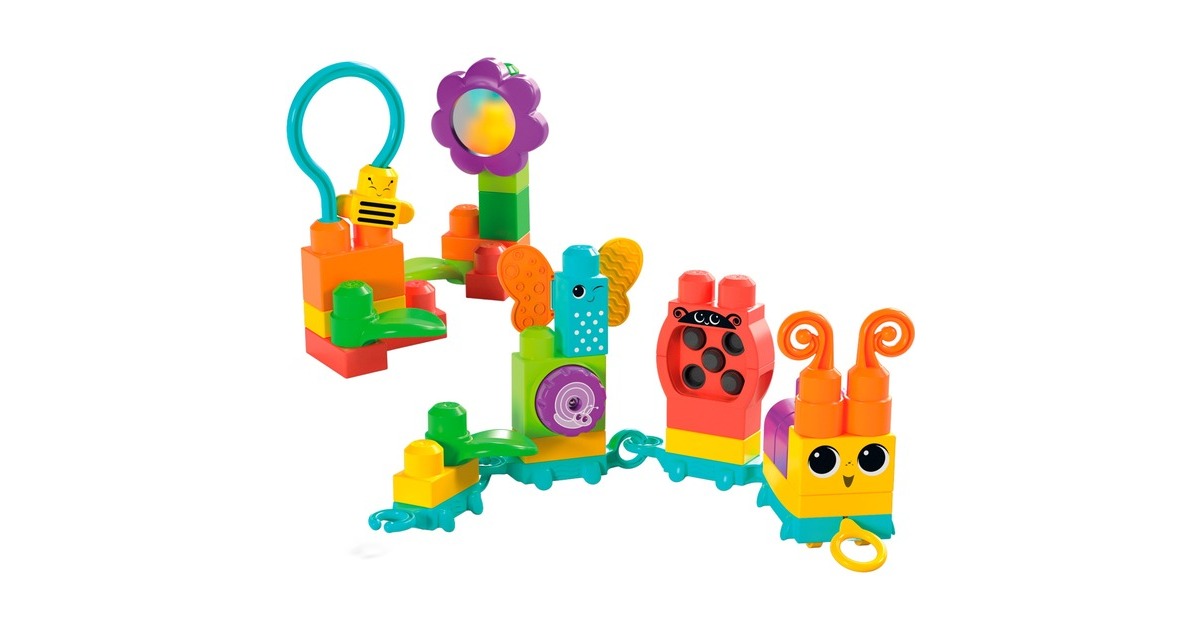 Mattel MEGA BLOKS Rollspaß Raupenzug, Konstruktionsspielzeug