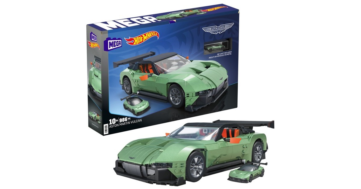 Mattel MEGA Hot Wheels Collector Aston Martin Vulcan, Konstruktionsspielzeug(Maßstab 1:18)