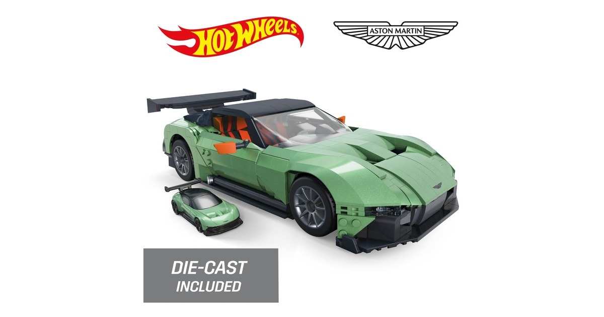 Mattel MEGA Hot Wheels Collector Aston Martin Vulcan, Konstruktionsspielzeug(Maßstab 1:18)