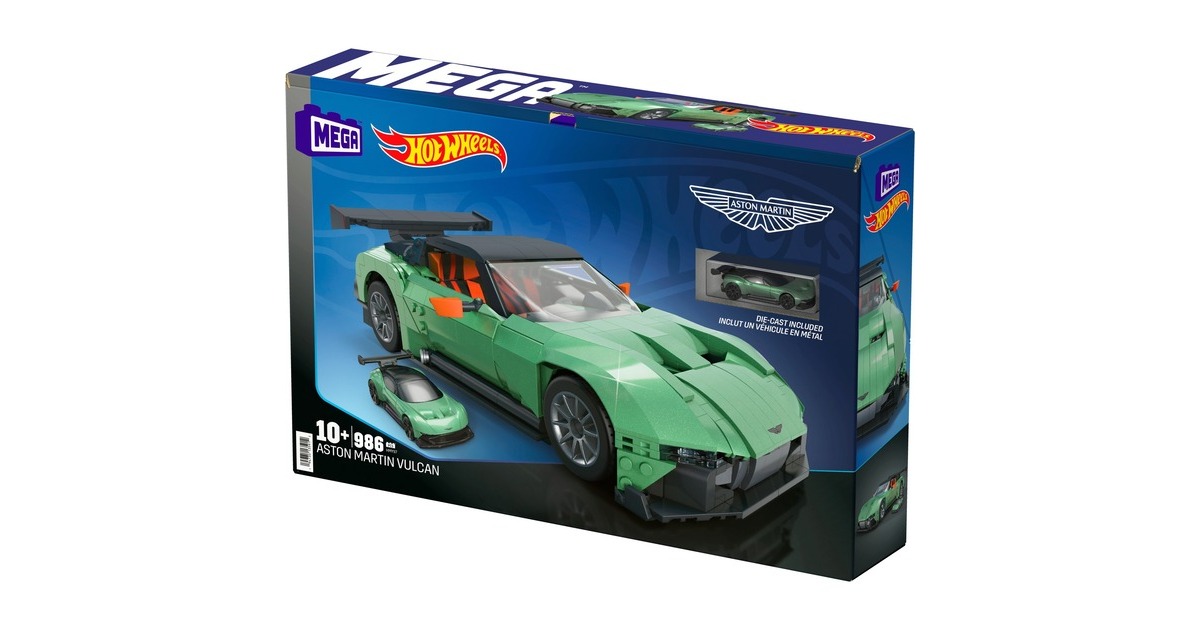 Mattel MEGA Hot Wheels Collector Aston Martin Vulcan, Konstruktionsspielzeug(Maßstab 1:18)