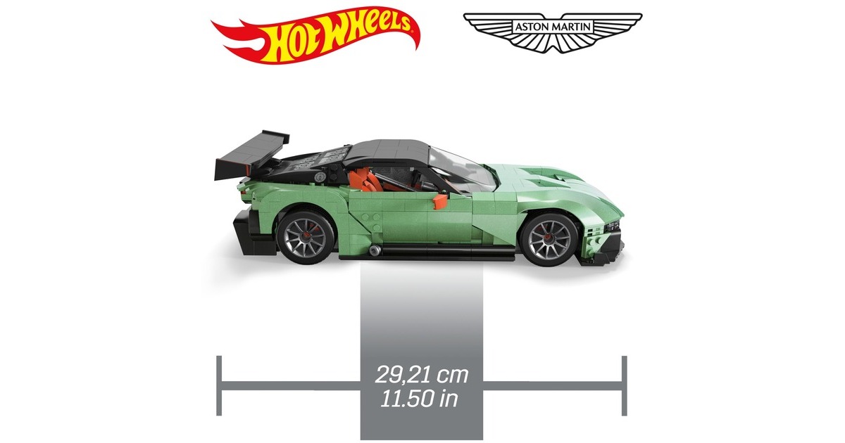 Mattel MEGA Hot Wheels Collector Aston Martin Vulcan, Konstruktionsspielzeug(Maßstab 1:18)