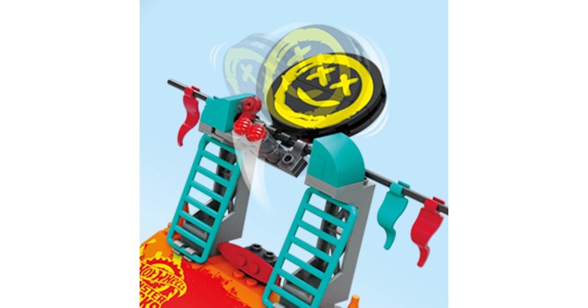 Mattel MEGA Hot Wheels Monster Trucks Demo Derby Extreme-Stunt Set, Konstruktionsspielzeug