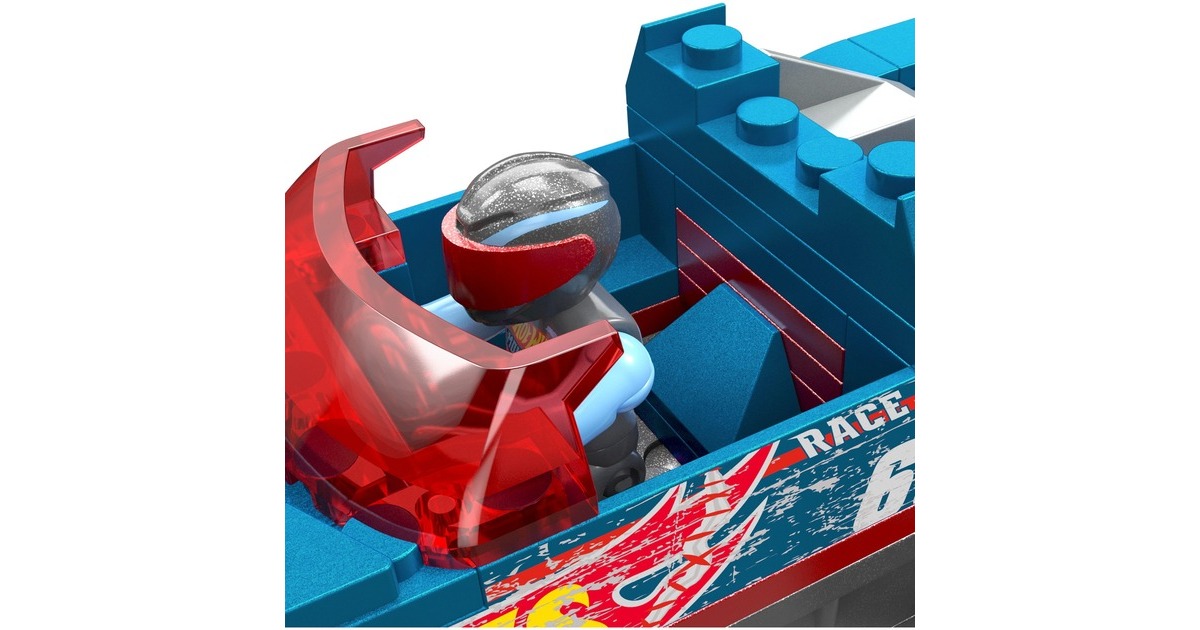 Mattel MEGA Hot Wheels Smash-und-Crash Race Ace Monster Truck, Konstruktionsspielzeug