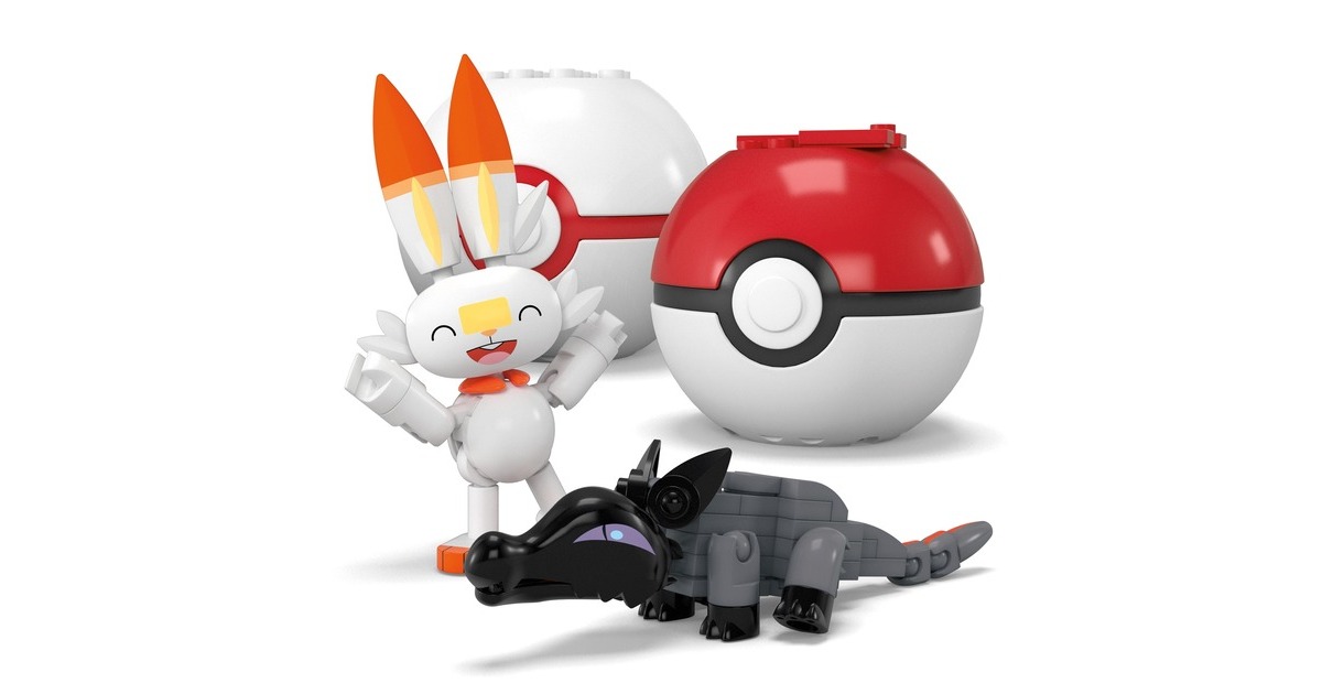 Mattel MEGA Pokémon 4 Feuer-Typ Pokémon Sets, Konstruktionsspielzeug