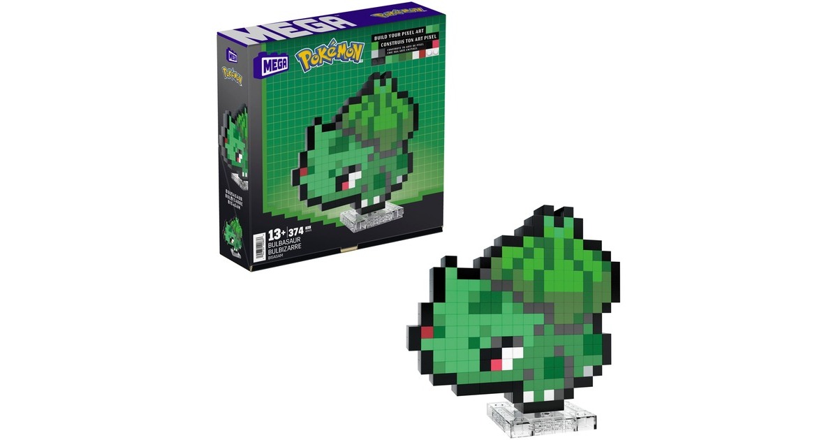 Mattel MEGA Pokémon Bisasam Pixel Art, Konstruktionsspielzeug