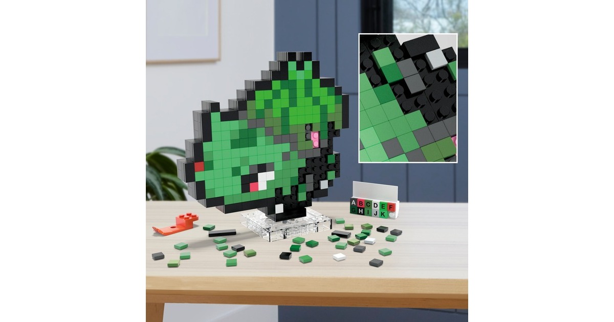 Mattel MEGA Pokémon Bisasam Pixel Art, Konstruktionsspielzeug