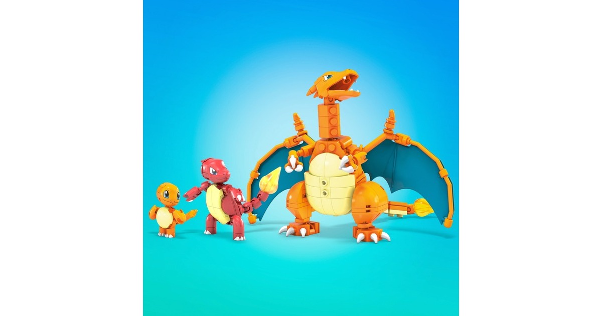 Mattel MEGA Pokémon Glumanda Evolution Set, Konstruktionsspielzeug