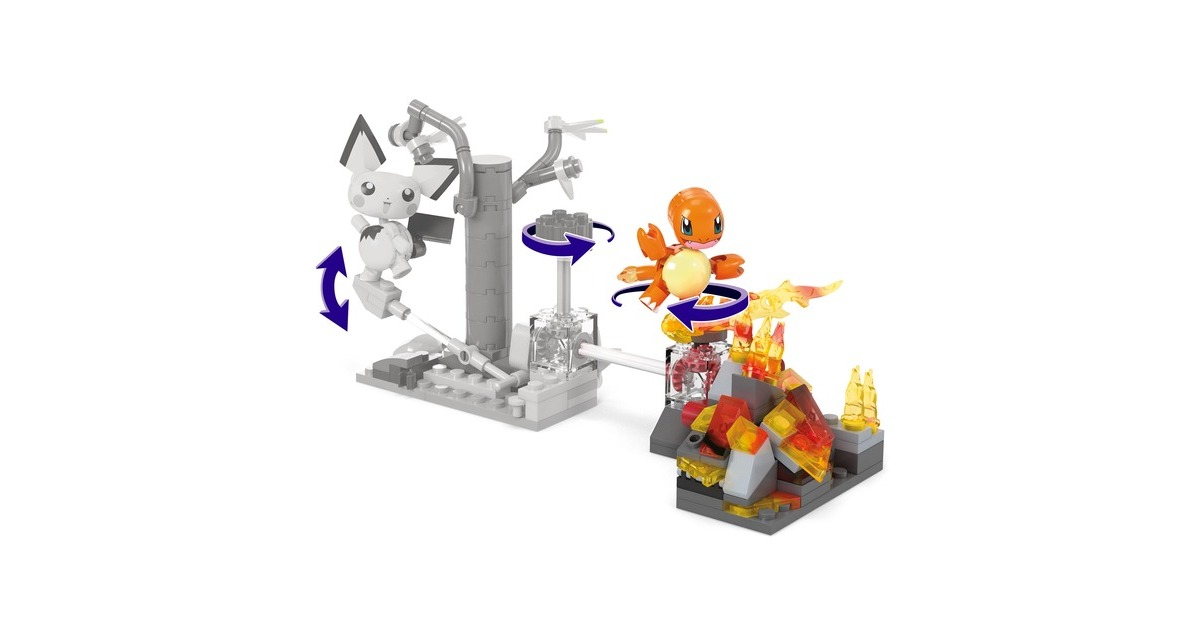 Mattel MEGA Pokémon Glumandas feurige Drehung, Konstruktionsspielzeug
