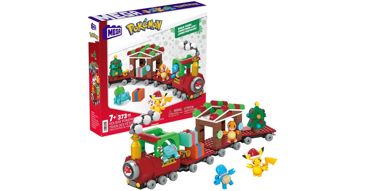 Mattel MEGA Pokémon Holiday Train, Konstruktionsspielzeug