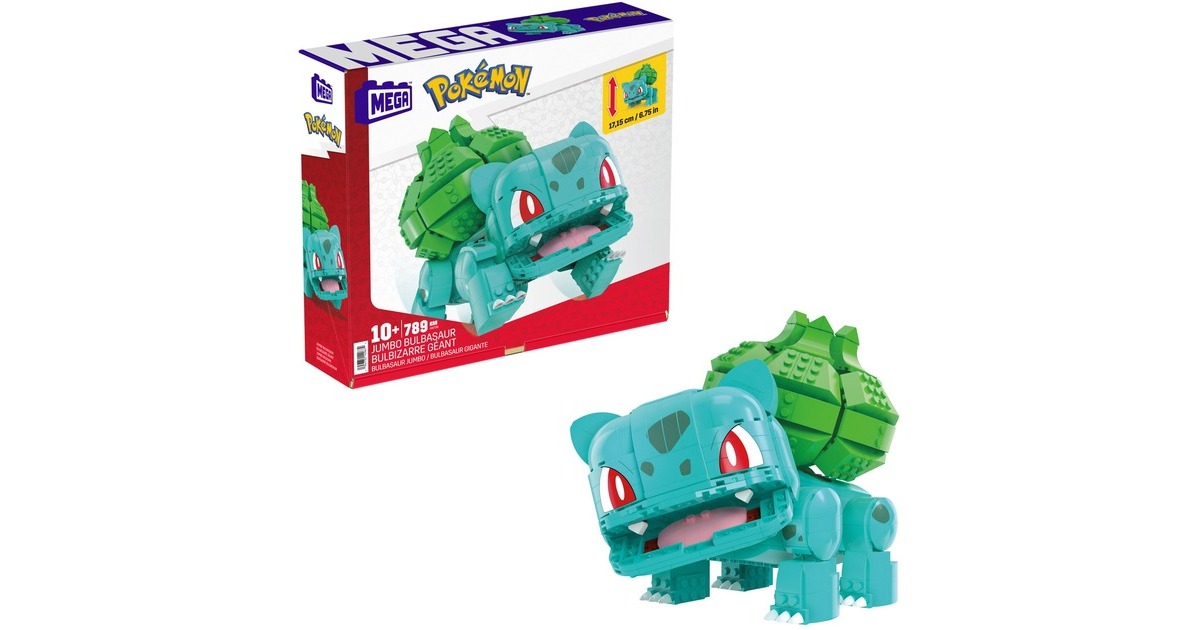 Mattel MEGA Pokémon Jumbo Bisasam, Konstruktionsspielzeug