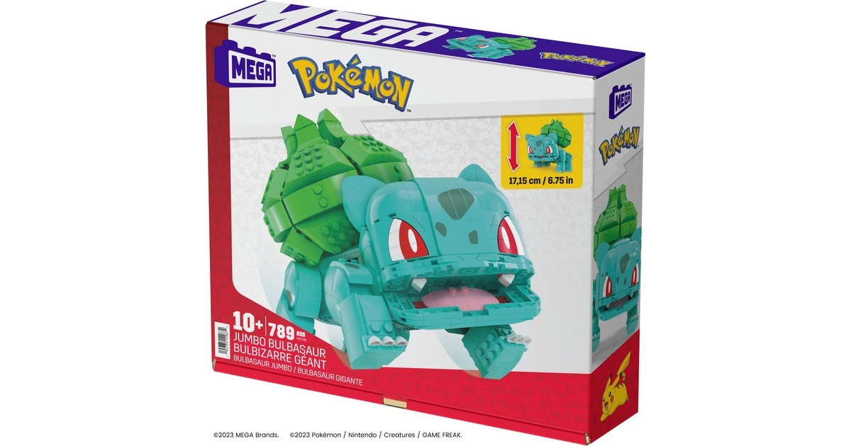 Mattel MEGA Pokémon Jumbo Bisasam, Konstruktionsspielzeug