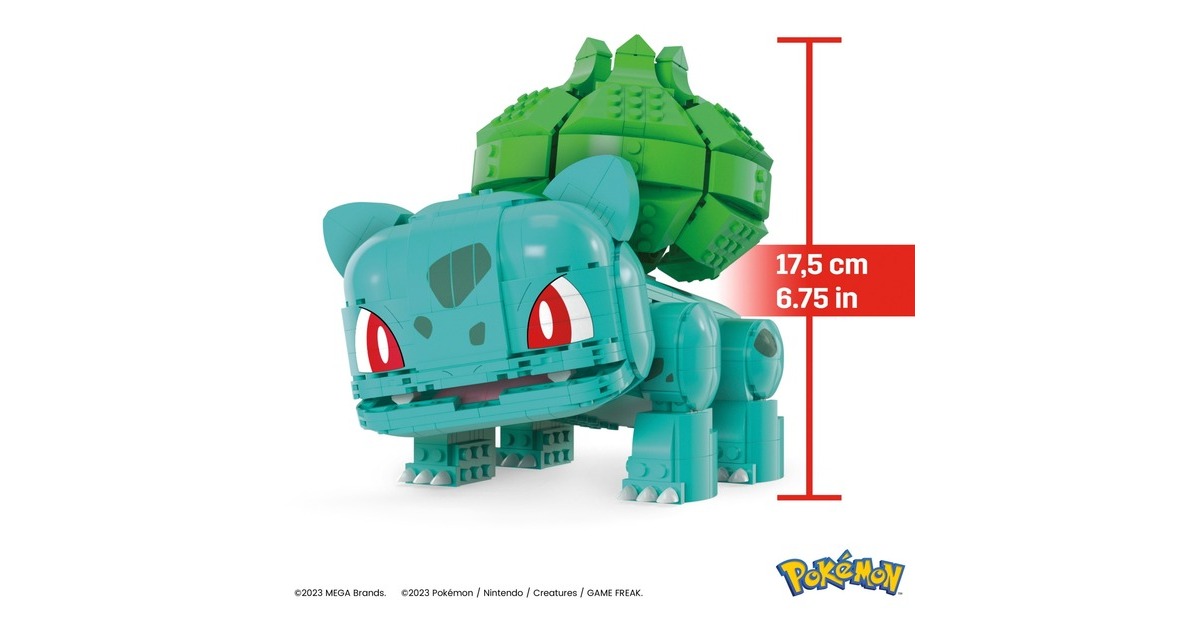 Mattel MEGA Pokémon Jumbo Bisasam, Konstruktionsspielzeug