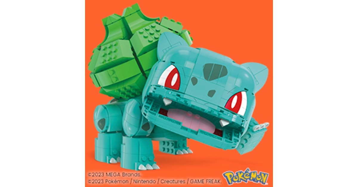 Mattel MEGA Pokémon Jumbo Bisasam, Konstruktionsspielzeug