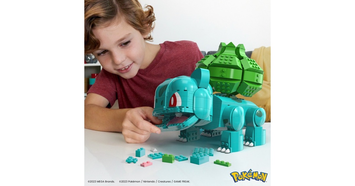 Mattel MEGA Pokémon Jumbo Bisasam, Konstruktionsspielzeug