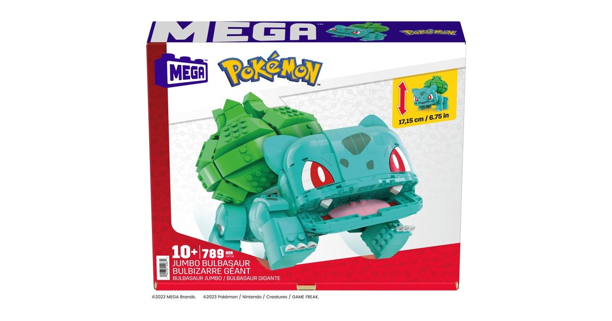 Mattel MEGA Pokémon Jumbo Bisasam, Konstruktionsspielzeug