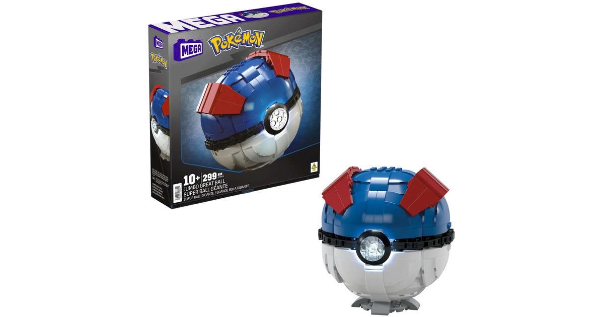 Mattel MEGA Pokémon Jumbo Superball, Konstruktionsspielzeug