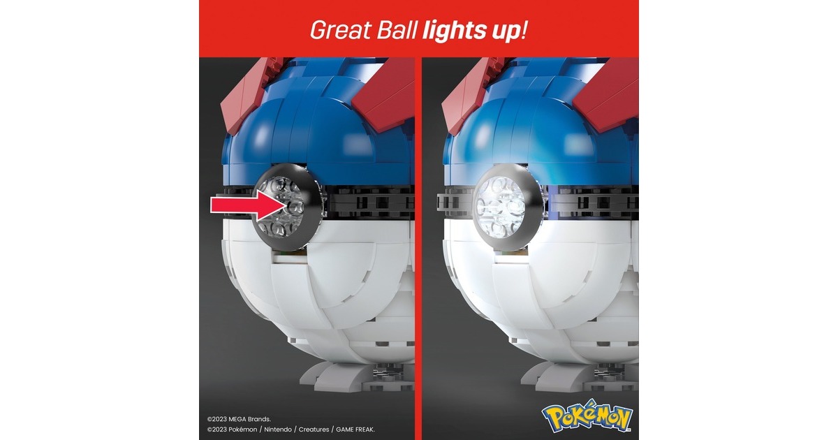 Mattel MEGA Pokémon Jumbo Superball, Konstruktionsspielzeug